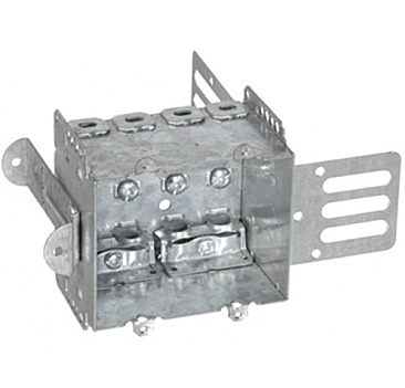 2104LSSA2X, VISTA, 2 GANG, ELECTRICAL, BOX, WITH, CLAMPS, FOR, STEEL, STUD