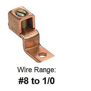 SLU125, TECHSPAN, SLU125, COPP, MECH, LUG, 8-1/0, 1COLLAR, 1H