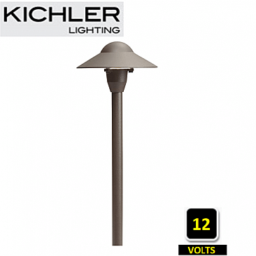 15470AZT, KICHLER, 12V, CAST, BRASS, 6", DOME, PATH, LIGHT, AZT