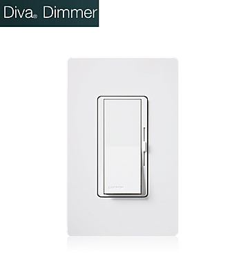 DVCL-153PH-WHC, LUTRON, DIVA, 150W, DIMMER, SWITCH, LED, SINGLE-POLE, OR, 3-WAY