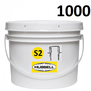 TES2B, HUBBELL, TRADE, SELECT, STAPLE, TRADE, SIZE, 2, PAIL, OF, 1000PCS