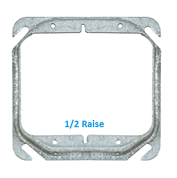 52C17, VISTA, 4, X, 4, SQUARE, 1/2, RAISED, DRYWALL, MUD, ELECTRICAL, RING