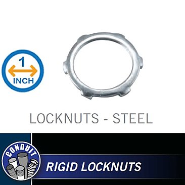LNS100, HUBBEL, STEEL, LOCKNUT, 1"