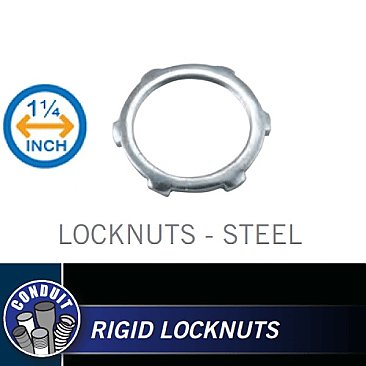 LNS125, HUBBEL, STEEL, LOCKNUT, 1-1/4"