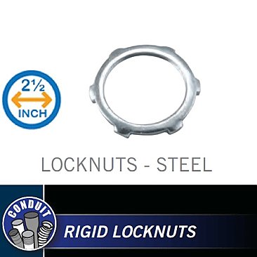 LNS250, HUBBEL, STEEL, LOCKNUT, 2-1/2