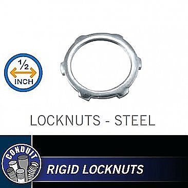 LNS050, HUBBEL, STEEL, LOCK, NUT, 1/2"