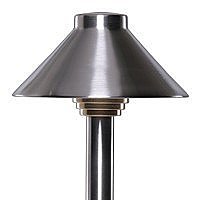 TRADITIONAL 4"HAT PATH LIGHT 12V STAINLESS 12"STEM