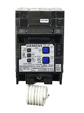 Q220AFC, SIEMENS, 2, POLE, 20, AMP, COMBINATION, ARC, FAULT, BREAKER