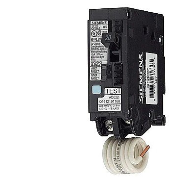 Q120DF, SIEMENS, 1, POLE, 20, AMP, DUAL, FUNCTION, BREAKER
