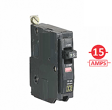 QOB115, SQUARE, D, 1, POLE, 15, AMP, BOLT, ON, BREAKER