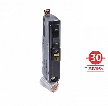 QOB130GFI, SQUARE, D, 1, POLE, 30, AMP, BOLT, ON, GROUND, FAULT, BREAKER