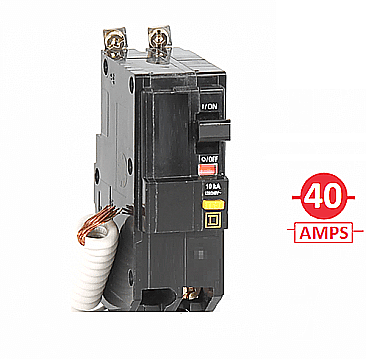 QOB240GFI, SQUARE, D, 2, POLE, 40, AMP, BOLT, ON, GROUND, FAULT, BREAKER