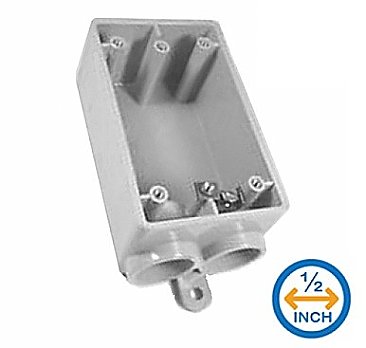 RFSS10, ROYAL, PVC, 1 GANG, 2, HOLE, 1/2, ELECTRICAL, BOX