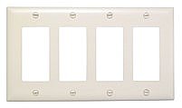 TP264LA, PASS, AND, SEYMOUR, WALL, PLATE, 4 GANG, NYLON, LIGHT, ALMOND