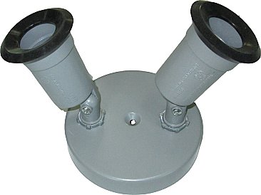 WPLH2150DB, GLOBAL, PAR38, TWIN, LAMPHOLDER, W/, GASKET, GREY