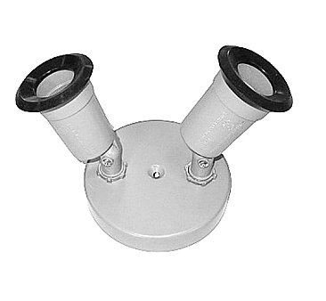 WPLH2150DBWH, GLOBAL, WHITE, PAR38, TWIN, LAMPHOLDER, WITH, GASKET