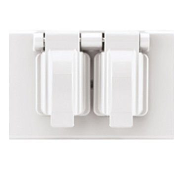 23711, VISTA, 1 GANG, HORIZONTAL, DUPLEX, COVER, WHITE