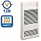 500 WATT 120 VOLT RESIDENTIAL WALL FAN HEATER WHITE