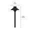 SHORT STEPPED DOME 2700K LED PATH LIGHT TEXTURED ARCHITECTURAL BRONZE