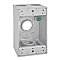 WP1B75/4, GLOBAL, 4, X, 3/4", HOLES, 1 GANG, WEATHERPROOF, BOX, GREY