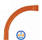 93122, ROYAL, 2", X, 90, X, 24", RADIUS, ORANGE, TELEDUCT, BEND, 93122