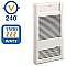 1500 WATT 240 VOLT RESIDENTIAL WALL FAN HEATER WHITE