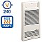 500 WATT 240 VOLT RESIDENTIAL WALL FAN HEATER WHITE