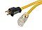 40511, VISTA, 15M, HEAVY, DUTY, 12/3, LIGHTED, SINGLE, OUTLET, YELLOW