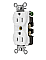 5262W, HUBBEL, DUPLEX, RECEPTACLE, 15, AMP, 125V