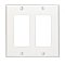 80409-NW, LEVITON, LEVITON, 2 GANG, WALL, PLATE, DECORA, WHITE