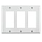 80411-NW, LEVITON, LEVITON, 3 GANG, WALL, PLATE, DECORA, WHITE