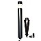 DL-0-BLK, AXITE, LIGHTING, DALI, MINI, BOLLARD, AREA, LIGHT, 12V, BI-PIN, BLACK