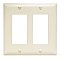 TP262LA, PASS, AND, SEYMOUR, WALL, PLATE, 2 GANG, NYLON, LIGHT, ALMOND