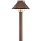 TRADITIONAL 4"HAT PATH LIGHT 12V ANTIQUE BRASS 12"STEM