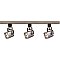 TK347, SATCO/NUVO, 3, LIGHT, TRACK, KIT, SQUARE, GU10, HEADS, BR, NICKEL