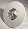 3-1/2" WHITE PIN HOLE 2" OPENING CHROME REFLECTOR