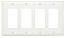 TP264W, PASS, AND, SEYMOUR, WALL, PLATE, 4 GANG, NYLON, WHITE