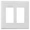 NPS262W, HUBBEL, SCREWLESS, WALL, PLATE, 2 GANG, WHITE