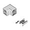 WHITE L-JOINT FOR CONTINOUS RUN OF VOTATEC ARCHITECTURAL LINEAR FIXTURE
