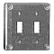 8367, VISTA, GALVANIZED, DOUBLE, TOGGLE, SWITCH, COVER, PLATE