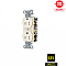 BR20LA, HUBBELL, 20A, 125V, SPEC, GRADE, DUPLEX, RECEPT, LIGHT, ALMOND