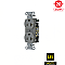 CR20GRYTR, HUBBELL, 20A, 125V, TR, SPEC, GRADE, DUPLEX, RECEPT, GREY, SIDE-WIRED