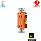 IG15DR, HUBBELL, 15A, 125V, I/G, CORROSION, RESISTANT, DECORA, RECEPT, ORANGE