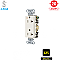 IG20DRWHI, HUBBELL, 20A, 125V, I/G, CORROSION, RESISTANT, DECORA, RECEPT, WHITE