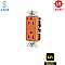 IG2152, HUBBELL, 15A, 125V, I/G, DECORA, RECEPT, ORANGE
