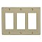 NP263I, HUBBEL, NYLON, 3 GANG, IVORY, WALL, PLATE