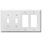 NP2262W, HUBBELL, TRADE, SELECT, COMBO, 4G, 2, 2, OPENINGS, WHITE