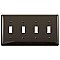 NP4, HUBBELL, TRADE, SELECT, 4G, TOGGLE, PLATE, BROWN