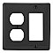 NP826BK, HUBBELL, TRADE, SELECT, COMBO, 2G, DUPLEX, DECORA, BLACK