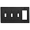 NP326BK, HUBBELL, TRADE, SELECT, COMBO, 4G, TOGGLE, PLATE, BLACK